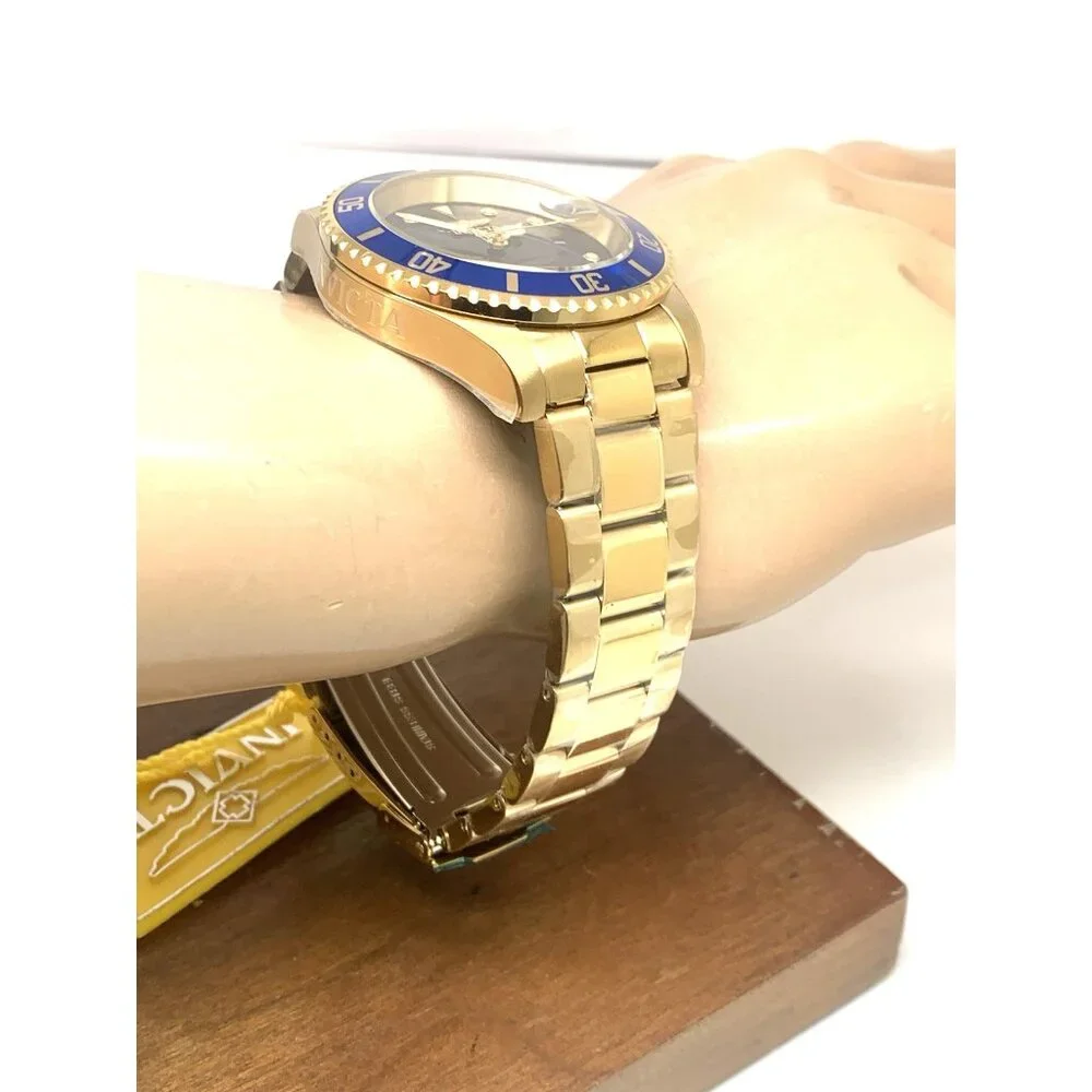 Invicta Men's Watch 26974 Pro Diver Blue Dial Quartz Gold Stainless Steel 40mm